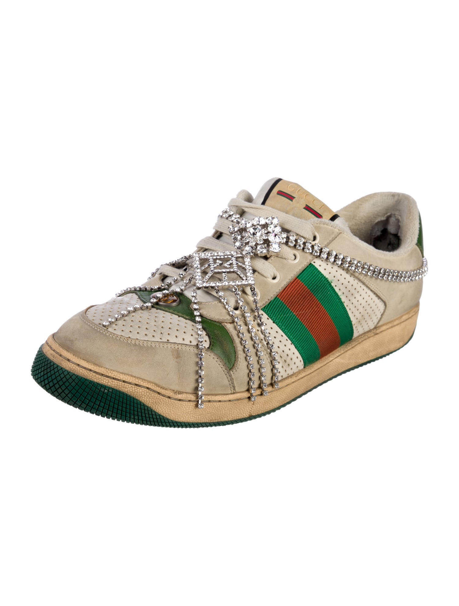 Gucci Web Accent Suede Sneakers